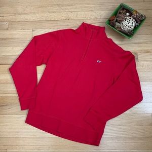 Vineyard Vines Men  Sweatshirt Long sleeve 1/4 zip top Pullover Red size XS